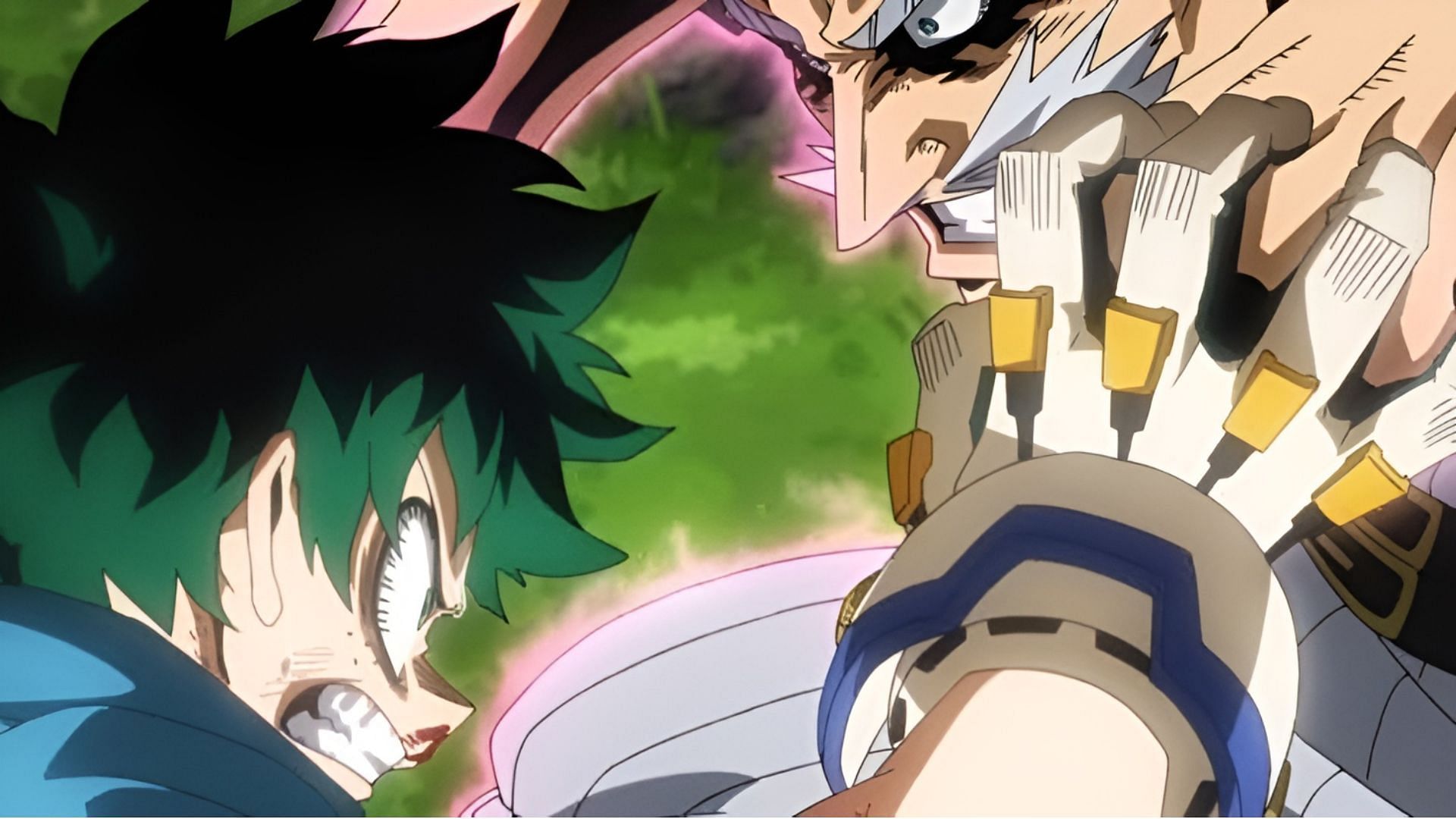 Deku vs. Gentle Criminal fight (Image via Studio Bones)